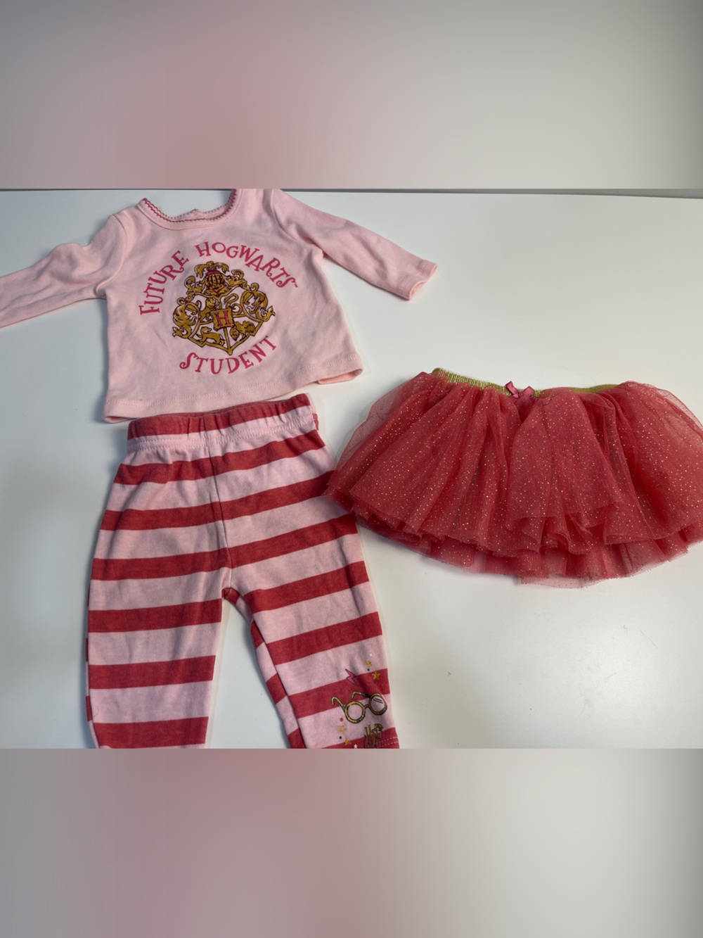 Warner Bros. Pink Striped 'Future Hogwarts Student' Costume Set 0-3 months